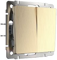 Переключатель без рамки Werkel 2-кл. проходной шампань рифленый картинка